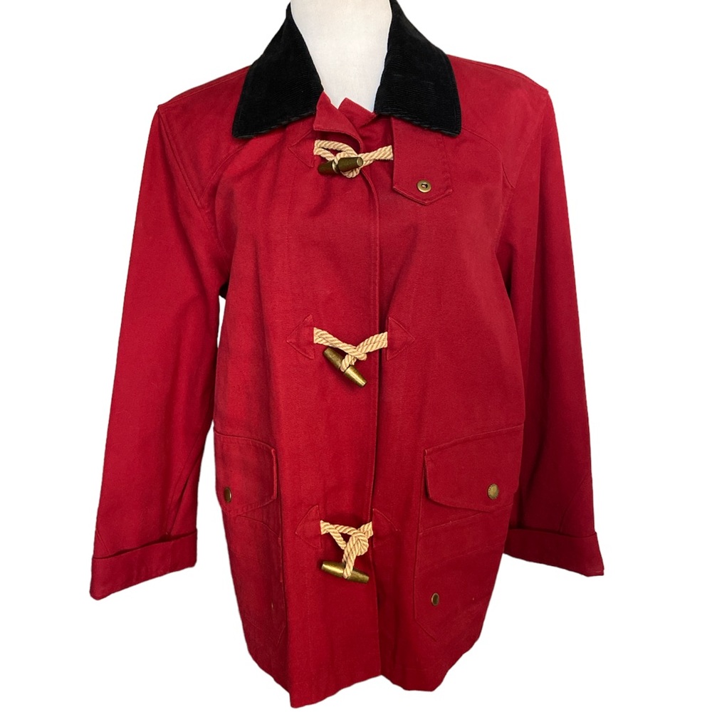 Ralph Lauren Vintage Red Duffle Coat Size Large